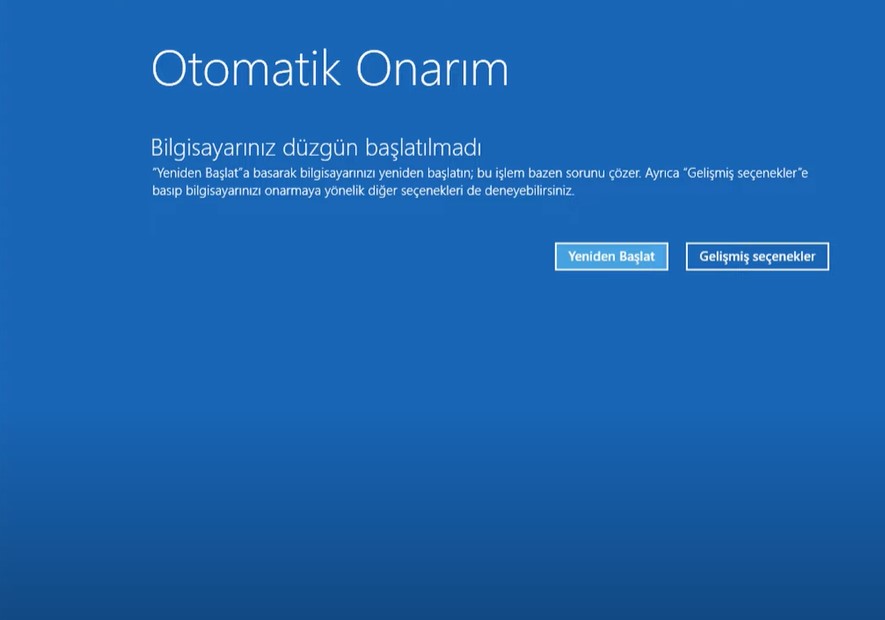 Windows Düzgün Yüklenmemiş Gibi Görünüyor Hatası nedir